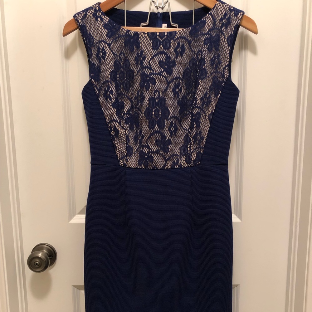 Cobalt blue sleeveless dress